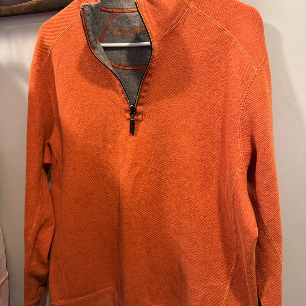 Tommy Bahama Men's Zip-Up Sweater in Orange